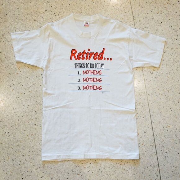90s Vintage Retired Humor T Shirt Single Stitch - Picture 1 of 6